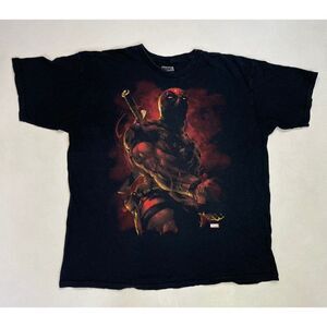 Marvel Deadpool Big Graphic T-shirt Men XXL Black Short Sleeve